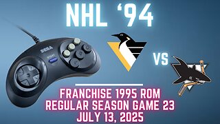 NHL '94 Franchise League (1995) - Sharks (Len) at Penguins (Chris O) {Genesis} Game 23 (OT!)