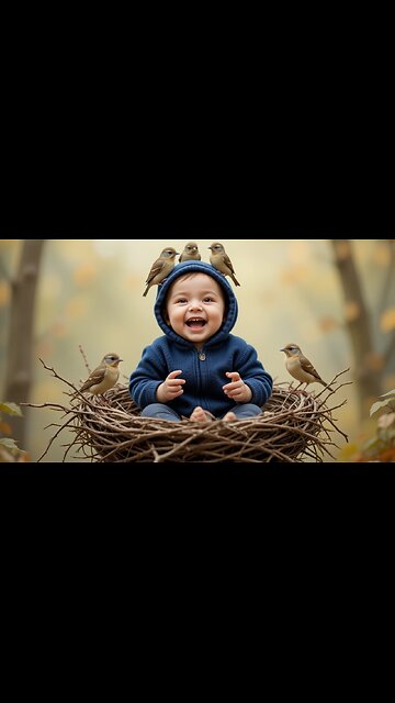 Cuteness Overload: Baby and His Feathered Friends! 🐥👶✨