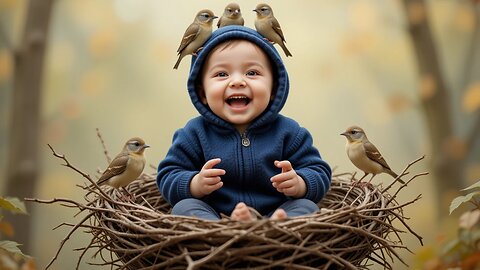 Cuteness Overload: Baby and His Feathered Friends! 🐥👶✨