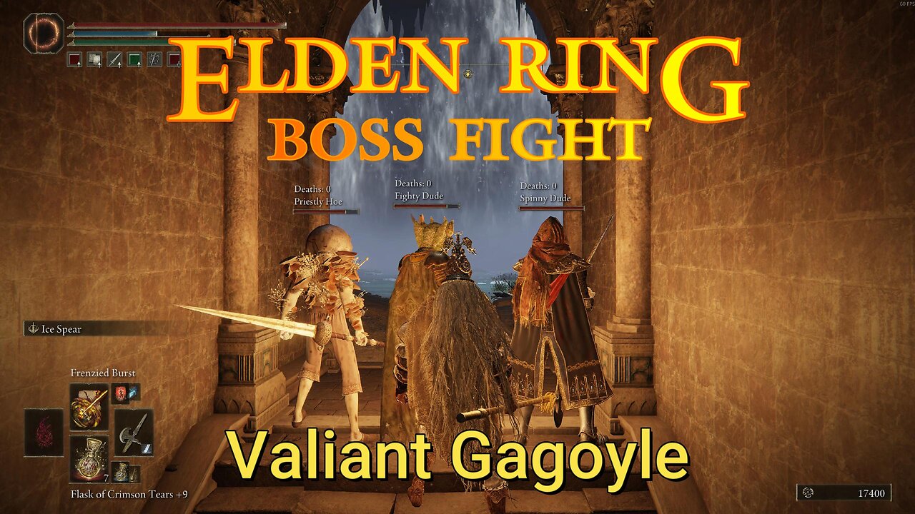 Elden Ring : Boss Fight - Valiant Gargoyle (fail attempt) vs 4 (Seamless Co-op) #eldenring #short