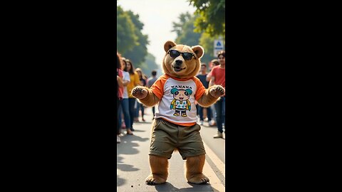 Funny bear 🐻 dance 🕺 cute 🥰 #funny #dance #standupcomedy #viral #comedy