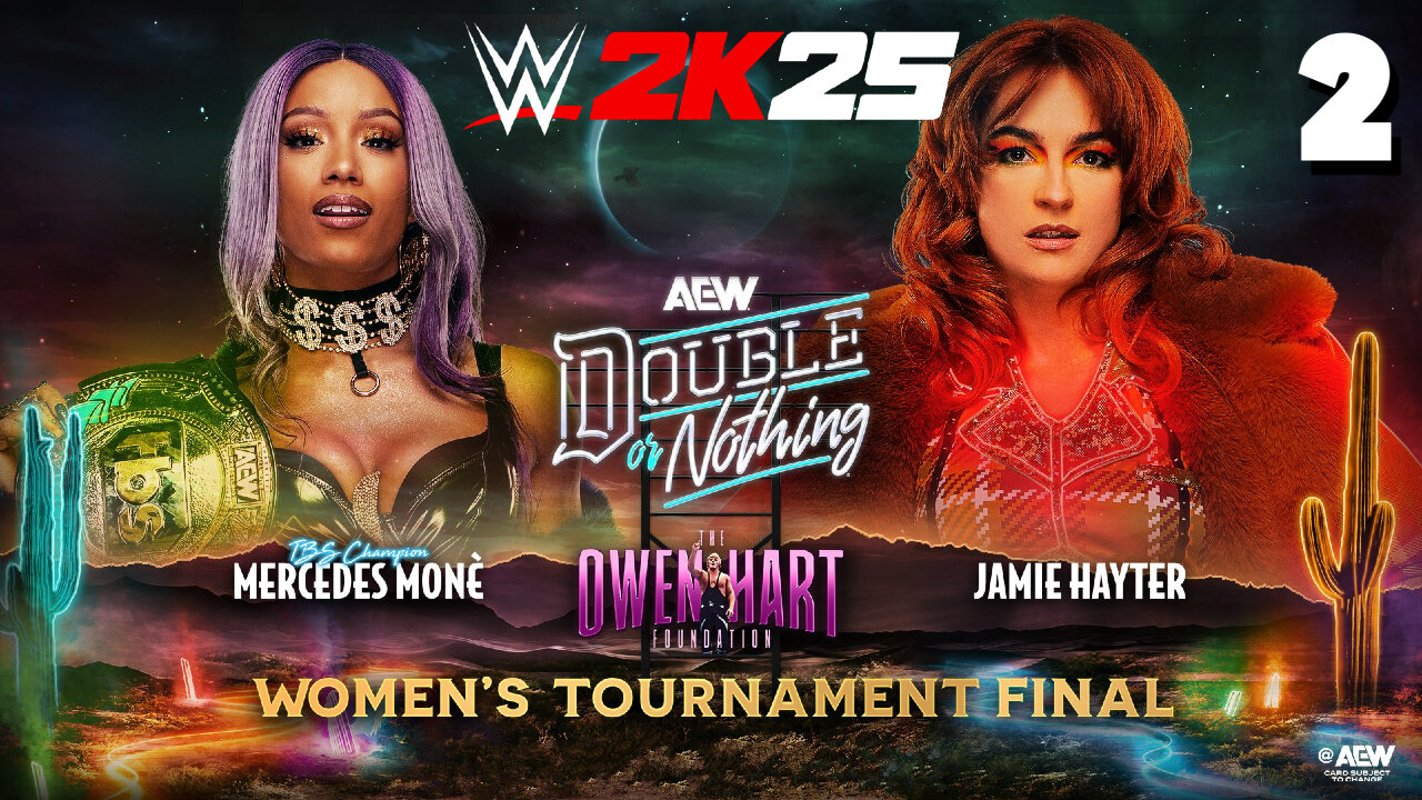 WWE 2K25 AEW Double or Nothing 2025 - Match 2: Mone does it!