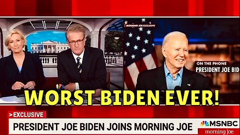 Biden’s Morning Joe Interview on MSNBC caused them to realize how BAD Biden was!