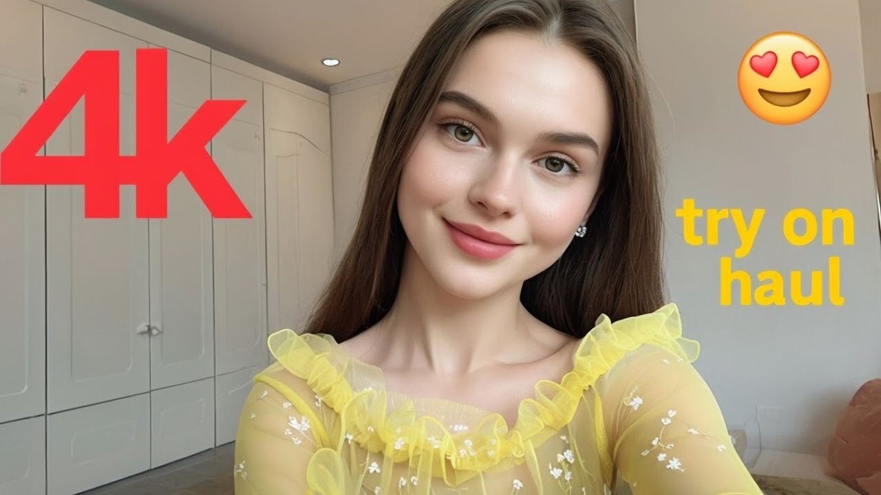 4k fishnet yellow transparent try on haul | see through/transparent | bikini try on & lingerie haul