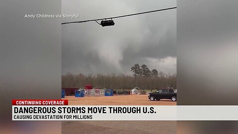 Tornado threat shifts to the southern U.S. after deadly storms kill at least 34