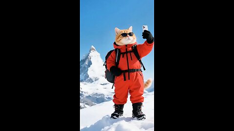 cat enjoy in mountain 🏔️ range