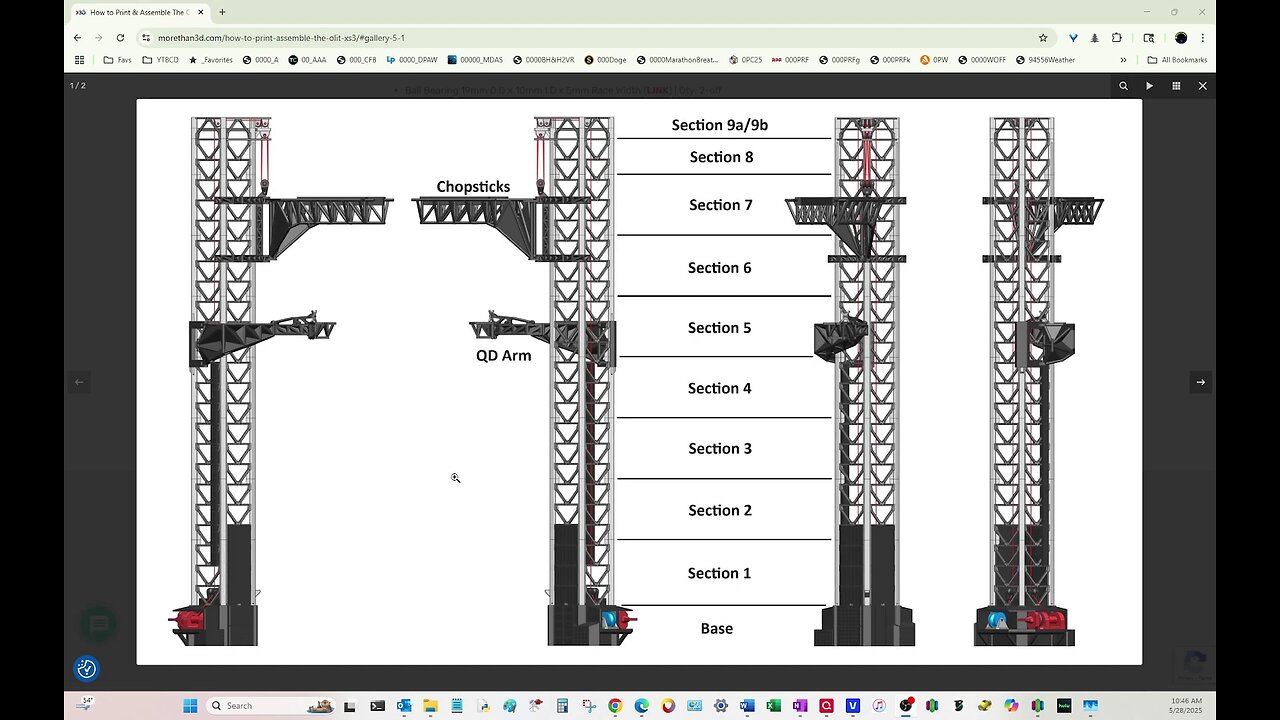 3d Printing & Assembly of a Complex Model: SpaceX Starship, Super Heavy, and Launch Tower - Part 5