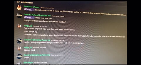 Tami passing gLm’s info in discord servers to stalk her