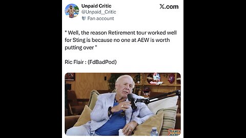 Ric Flair DESTROYS AEW With One Line—and Fans MELTDOWN! #shorts