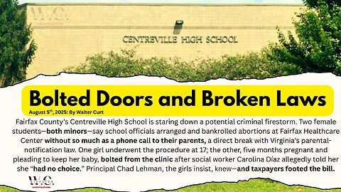 Northern Virginia Public Schools' Secret Abortions Scandal Breaks