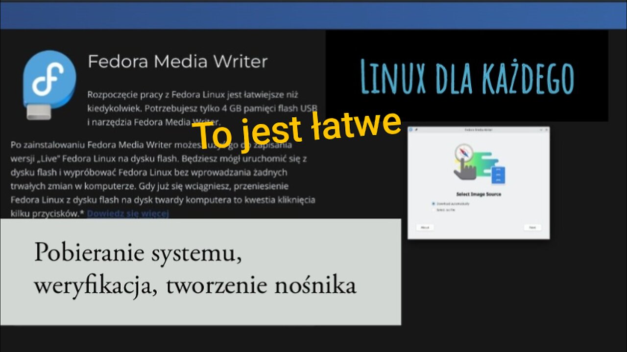 Linux - pobieranie systemu, weryfikacja i tworzenie nośnika