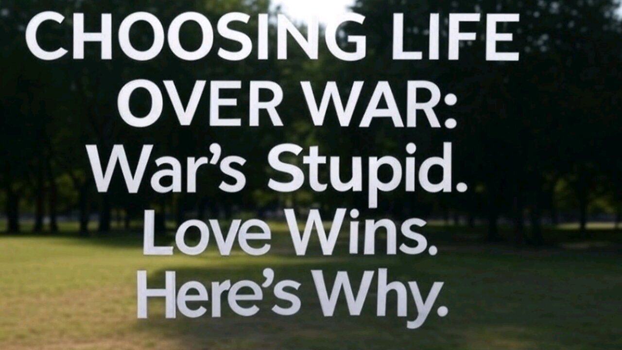 Choosing Life Over War: Why Love Wins