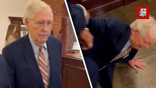 Mitch McConnell, 83, falls in Senate building, helped to his feet by aids