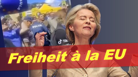 Real-Satire pur: Von der Leyen lobt Freiheit – und vor ihren Augen nimmt Polizei Kritiker fest
