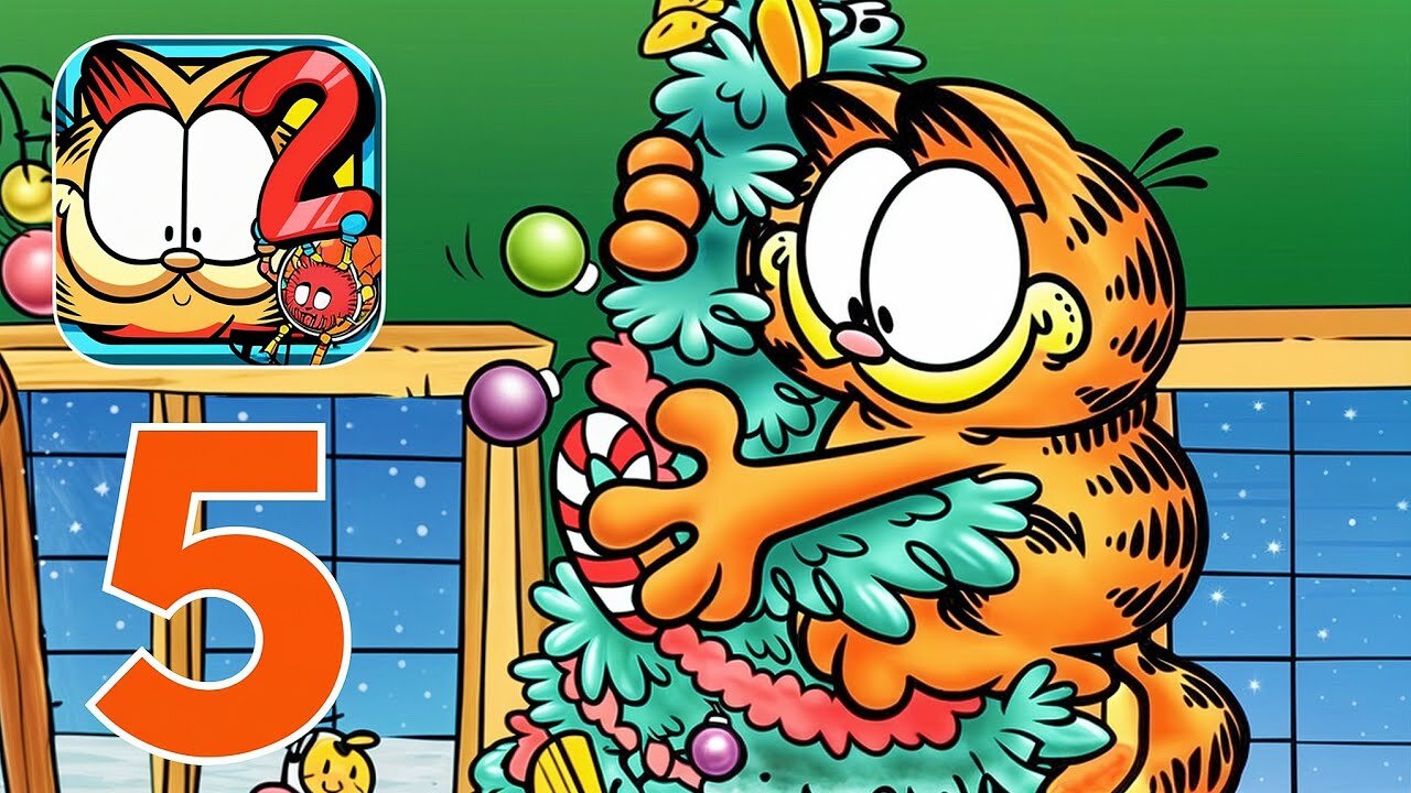 Garfield's Defense 2 - Gameplay Walkthrough Part 5 - Stage 1-5 - Xmas Town (iOS, Android)