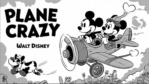 PLANE CRAZY (1928) Walt Disney | Animation | Short | B&W | Free Movie
