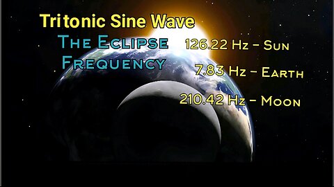 🎵 Eclipse Frequency - Pain Relief- 210.42 Hz, 126.22 Hz, 7.83 Hz - Moon, Sun and Earth Pure Sine Frequencies Combined