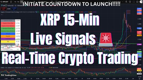 🔴 LIVE XRP Trading Watch Party — 15-Min Buy/Sell Signals Stream!