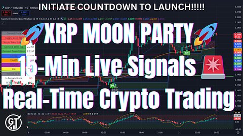 🔴 LIVE XRP Trading Watch Party — 15-Min Buy/Sell Signals Stream!