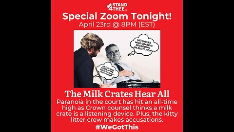 Special Stand4THEE Zoom Wed, April 23rd - Recording Milk Crates + The Kitty Litter Crew