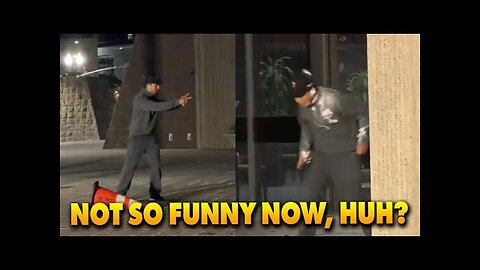 Bro really thought it was hilarious to act like he was pointing a gun at DHS officers...