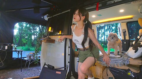 🚐 Let's make a large mosquito net with a 270-degree rotating awning and go car camping