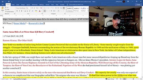 “Santa Anna Did A Lot More Than Kill Davy Crocket”