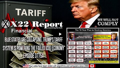 Ep 3775a - Blue States Are Collapsing, Trump’s Tariff System Is Powering The Failed [CB] Economy