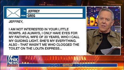LOL Gutfeld Reveals His Emails To Jeffrey Epstein