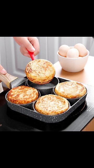 Four-hole Egg Frying Pan Breakfast Egg Burger Pan Non-stick Steak Egg Frying Pan