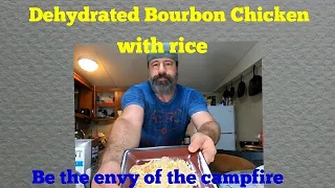 Dehydrated Bourbon chicken with rice $1.75 per serving