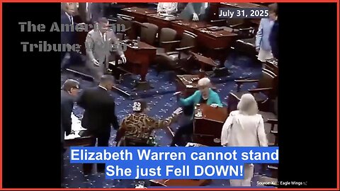 Wild Video Shows Elderly Sen. Elizabeth Warren Toppling Over Out of Nowhere