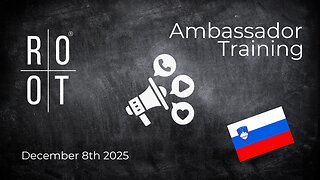 Družbeni mediji in posodobitve korenin | Usposabljanje ambasadorjev | 8. december 2025 | Slovenian