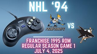 NHL '94 Franchise League (1995) - Roadrunners (Adolfo Liver Nipples) at Sharks (Len) {Genesis} G1