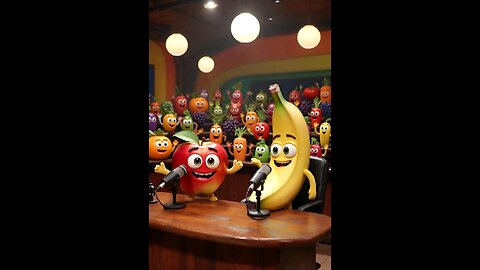 Apple & Banana 🍎🍌 Fun Podcast in a Bright Studio!