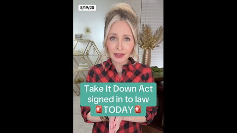 Captioned - Take It Down Act signed in to law today
