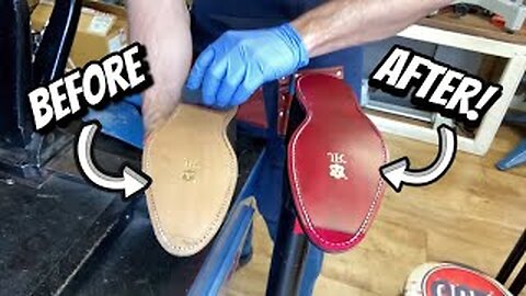 OUR MOST EXPENSIVE CUSTOMER! £600 Full colour leather sole repairs