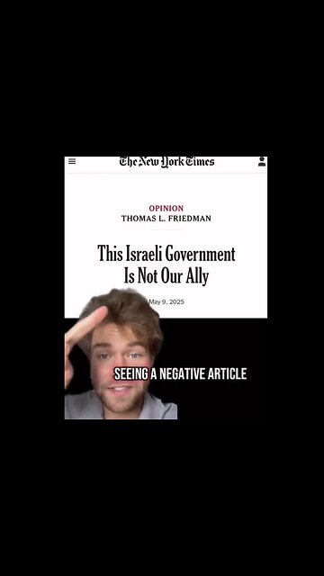 The Jewish NY TIMES writes "This Israeli Government Is Not Our Ally"