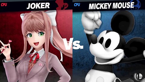 Monika (Joker) vs Steam Boat Willie Mickey (Dr. Mario) [Angel David SSBU Member Request)