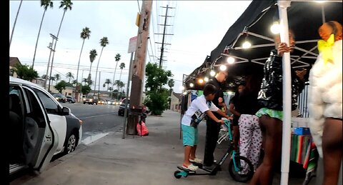 Sundown walk in South Los Angeles, California
