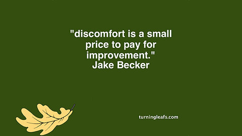 Discomfort is a ...