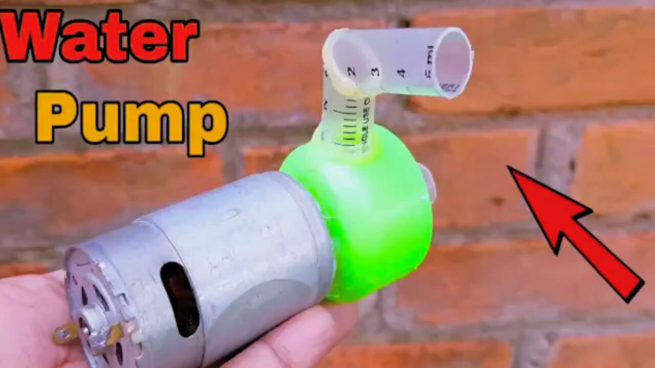 How to make a 12V high-power water pump using 7 motors! #LoveDegreeIncentivePlan #HandmadeDIY