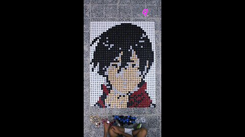 Mikasa Ackerman using bottle caps! 💥 #3d #3dart #art #qamhani #shorts