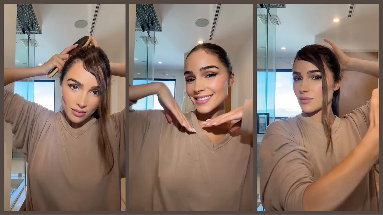 Olivia Culpo’s Slicked-Back Bun Tutorial