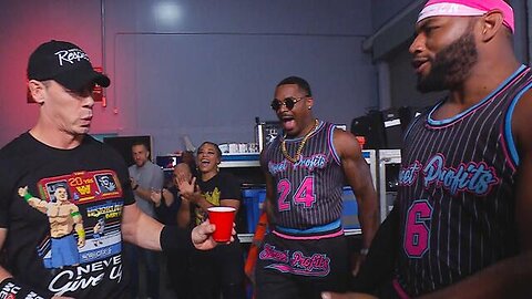 John Cena interacts with Raw Superstars backstage: Raw, June 27, 2022 @wwefree