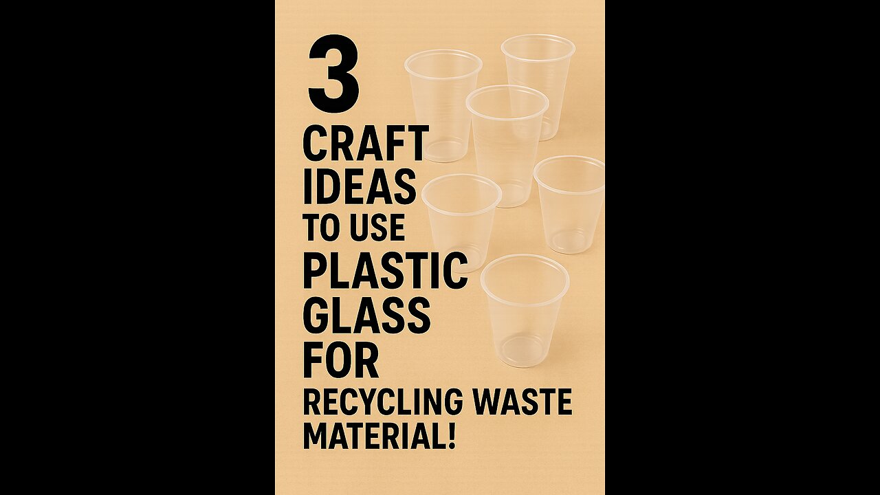 3 CRAFT IDEAS TO USE PLASTIC GLASS FOR - RECYCLING WASTE MATERIAL!