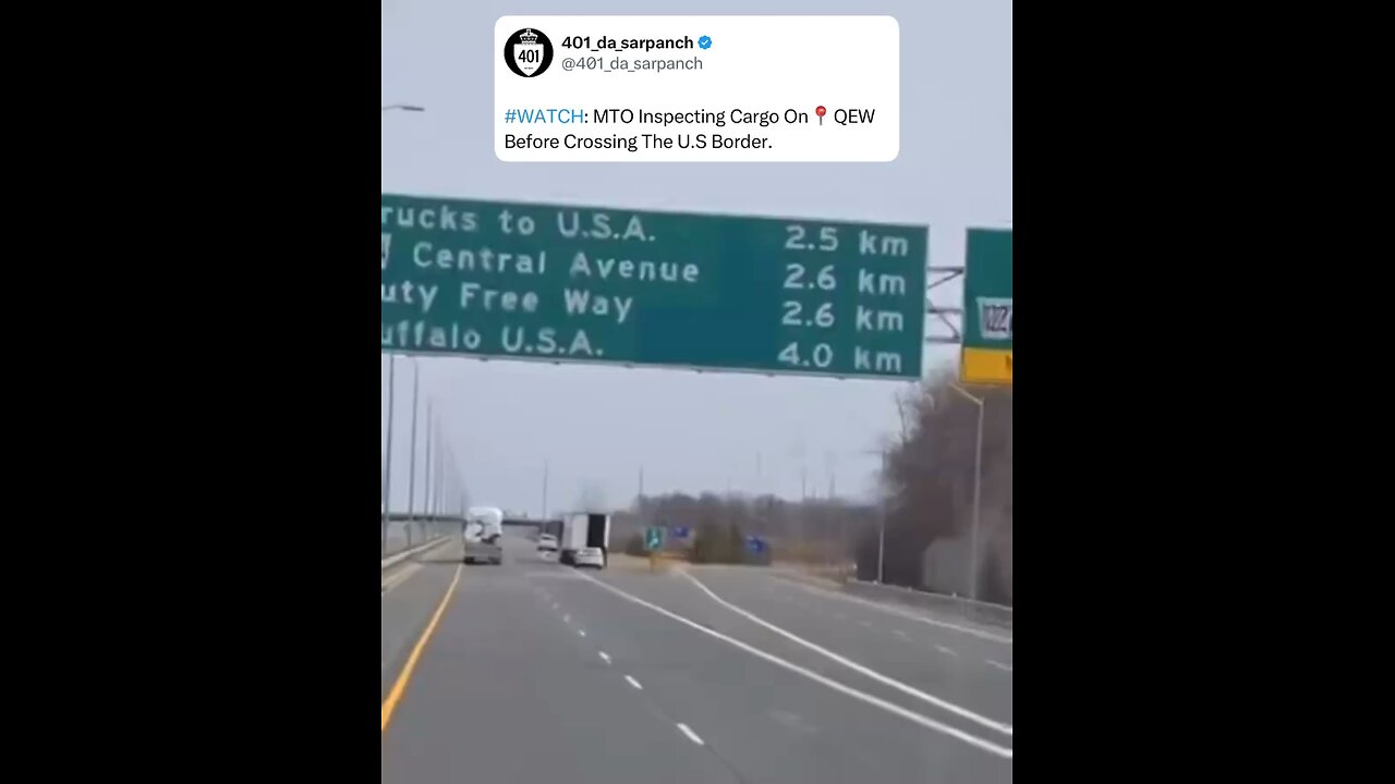 Truck Getting Inspected At Canada USA Border