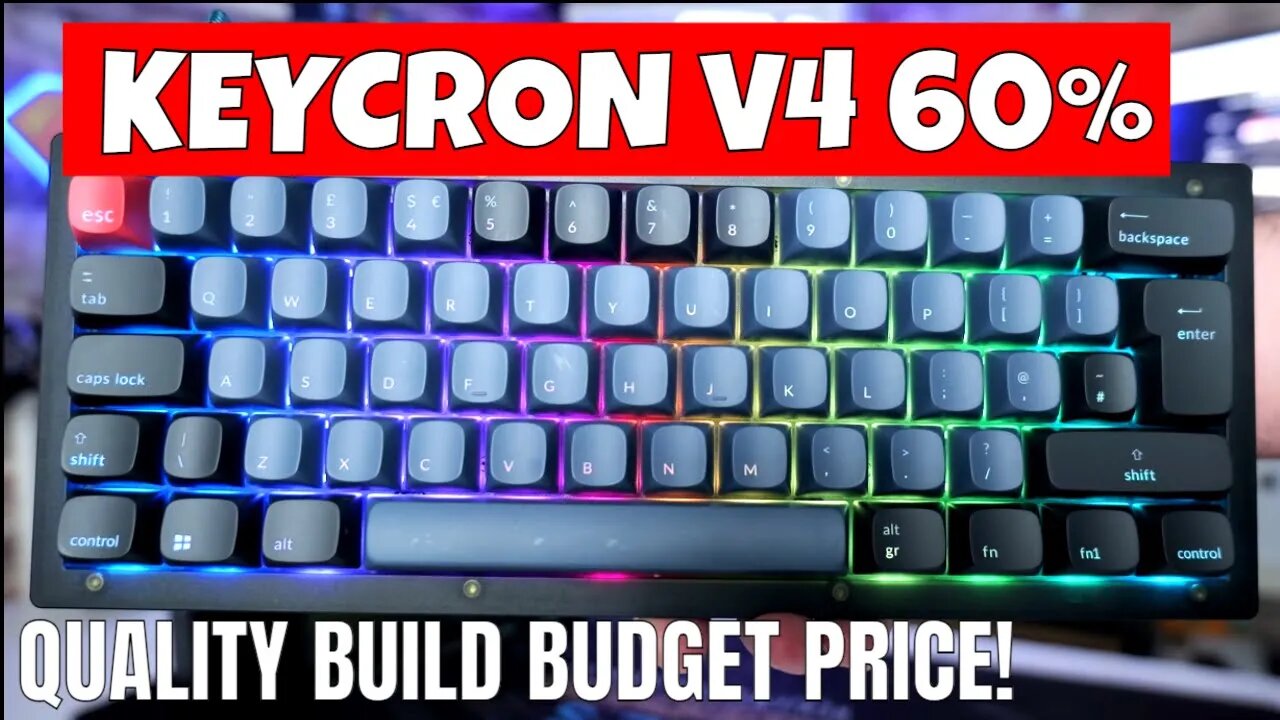 Keychron V4 UK ISO Budget 60% Mechanical DIY Custom Gaming Keyboard