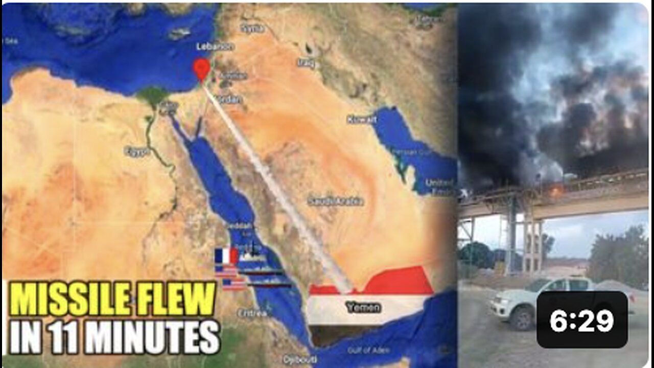 "Tel Aviv Factory Ablaze Following Yemeni Hypersonic Ballistic Missile Strike"