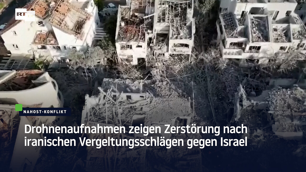 Drohnenaufnahmen zeigen Zerstörung nach iranischen Vergeltungsschlägen gegen Israel